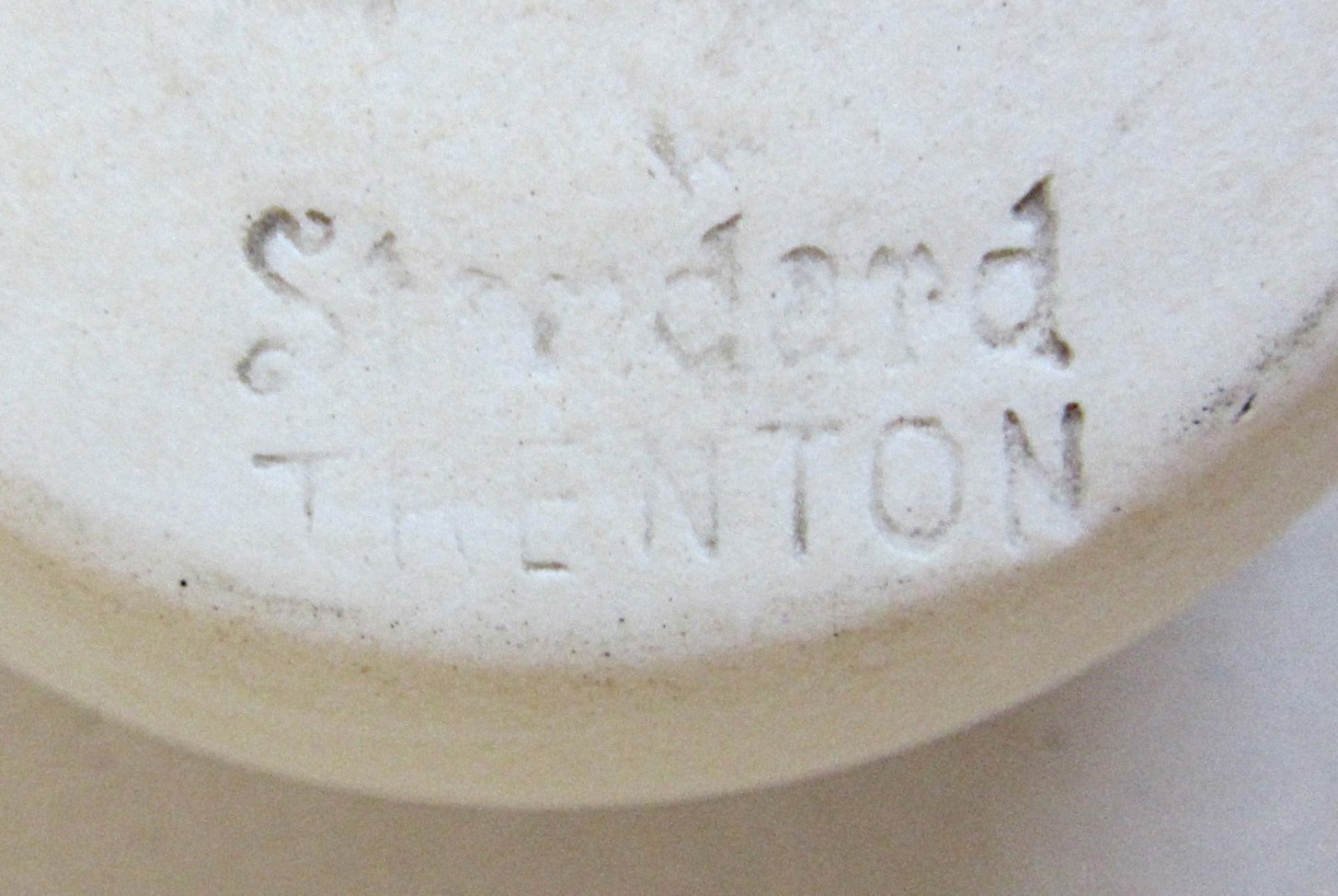 VTG APOTHECARY STONE WEAR MORTAR & PESTLE~w/POUR SPOUT~STANDARD TRENTON 2/0 SET