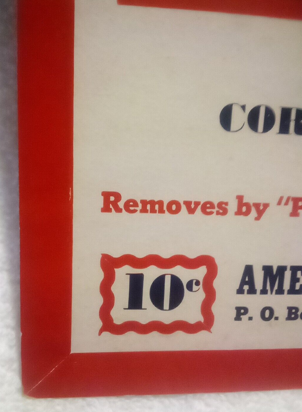 Dr. Hunt’s Corn Remover Vtg Adv Display Poster American Chemical Co. Urbana Ohio
