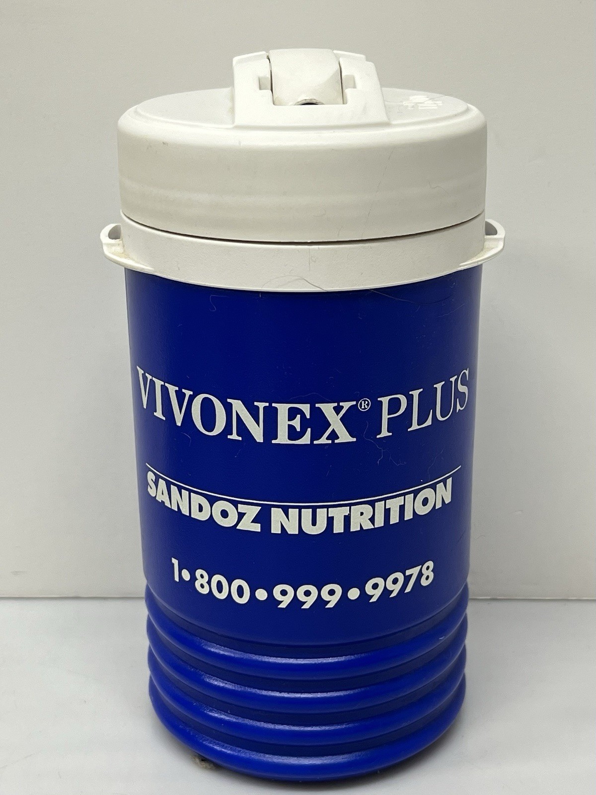 Vivonex Plus Sandoz Nutrition Water Cooler Igloo 1 Quart Vintage Blue Drug Rep