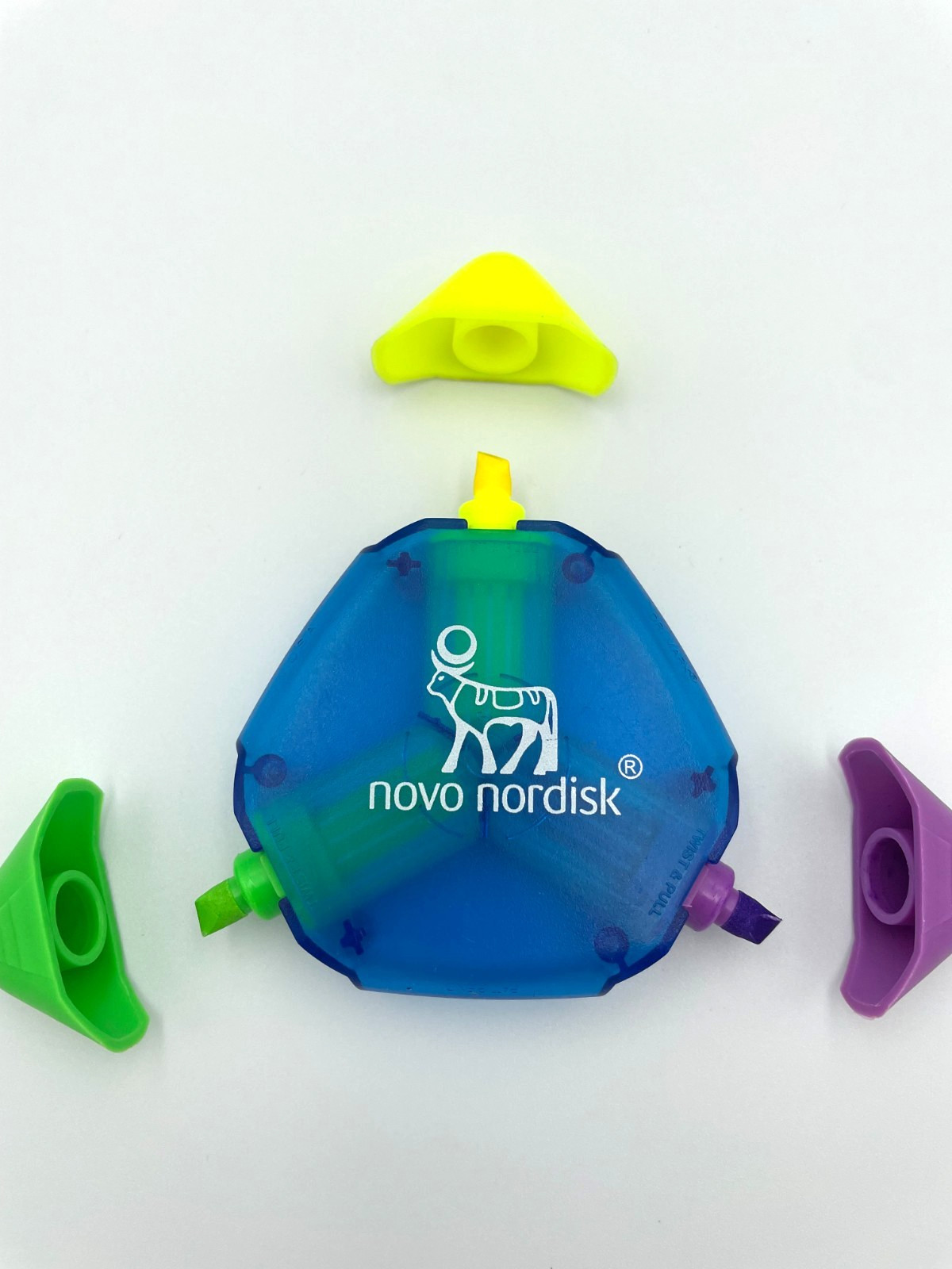 VTG VERY RARE Novo Nordisk Triangle Highlighter Set Drug Rep Promo Item