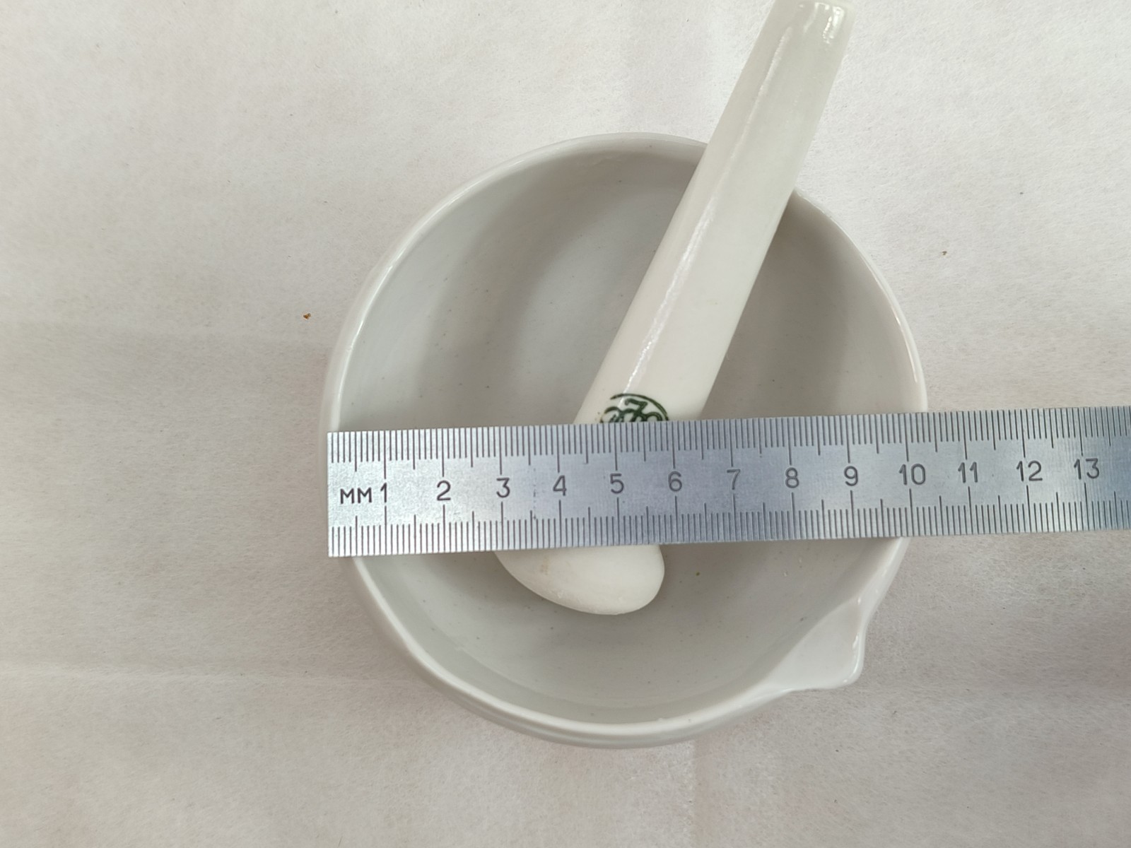 Antique New Porcelain Mortar Pestle Ceramic Apothecary Spice Herbs Grinder USSR
