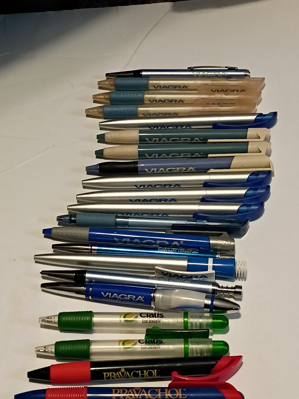 Pharmaceutical Advertising Pen Mixed Promo Lot of 33 Viagra, Pravachol, Zyban