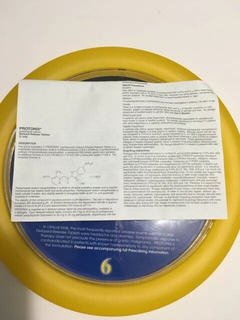 Protonix Wall Clock Pharmaceutical Collectible Drug Rep Janssen Ortho Mcneil
