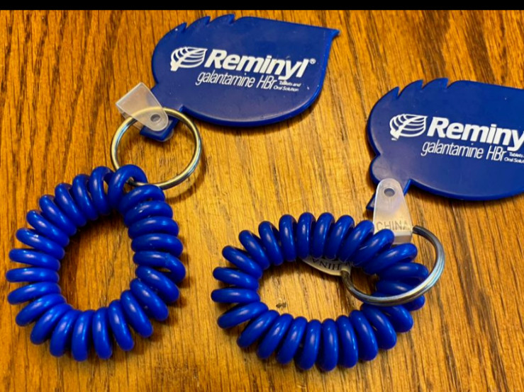 NEW Pharmaceutical Drug Rep REMINYL Wrist Key Chain 2002