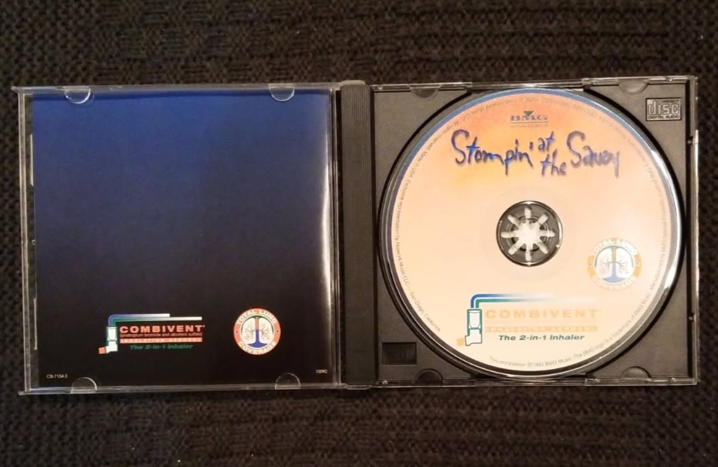 Vintage Pharmaceutical Drug Rep Promo CD Stompin in The Savoy Combivent Inhaler