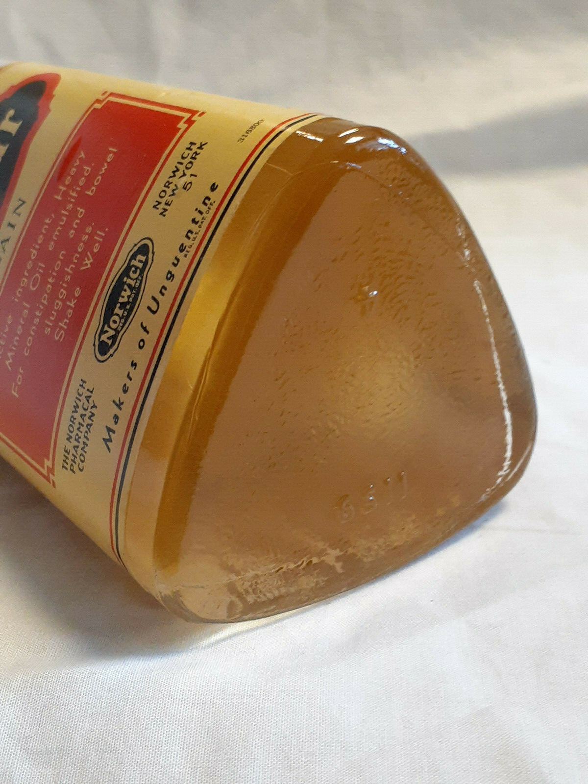 Vtg Norwich Norolar Plain Mineral Oil Constipation Remedy 1 Pint Bottle