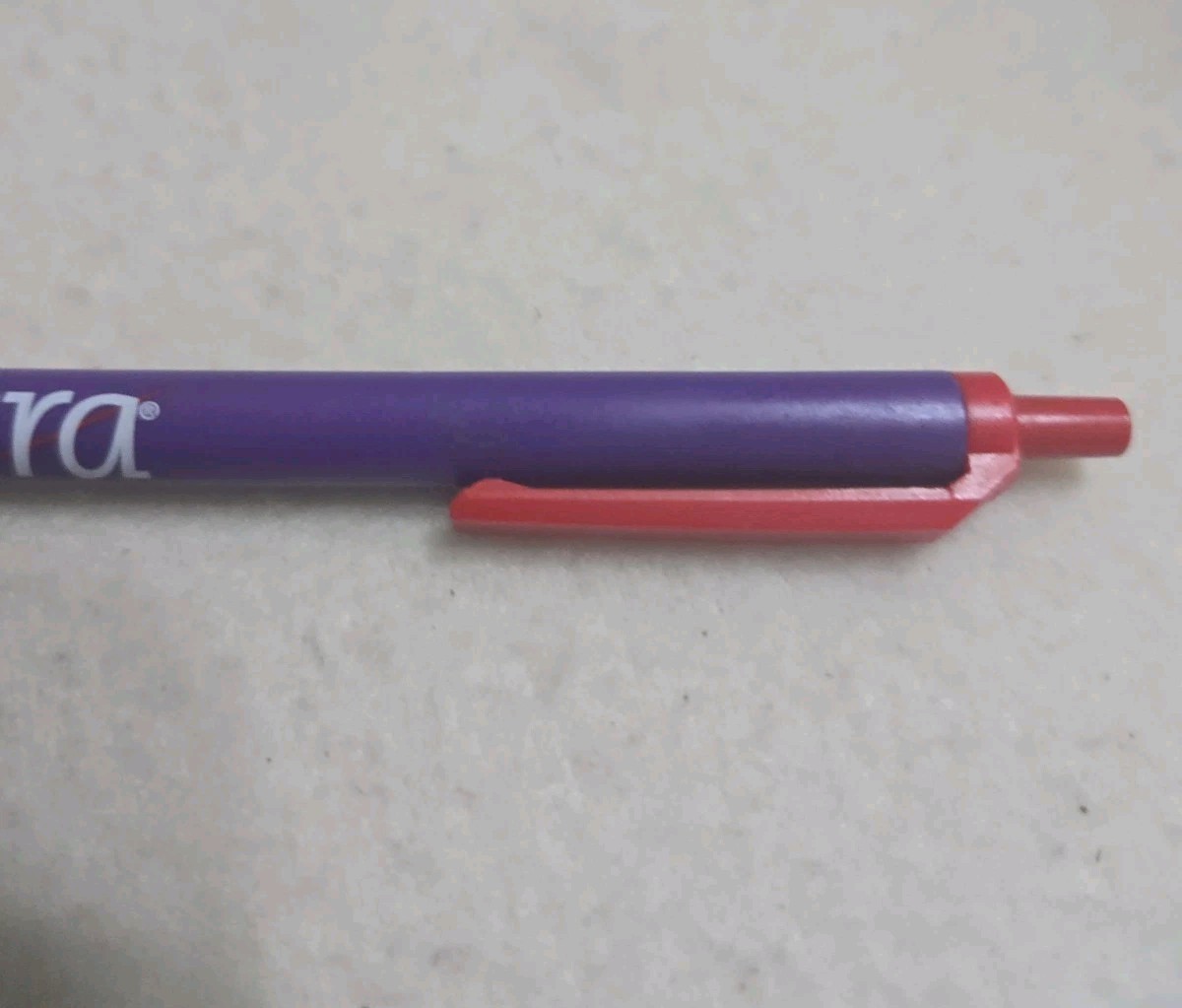 Allegra Ink Click Pen Drug Rep Pharmaceutical Promo Advertising Purple & Red
