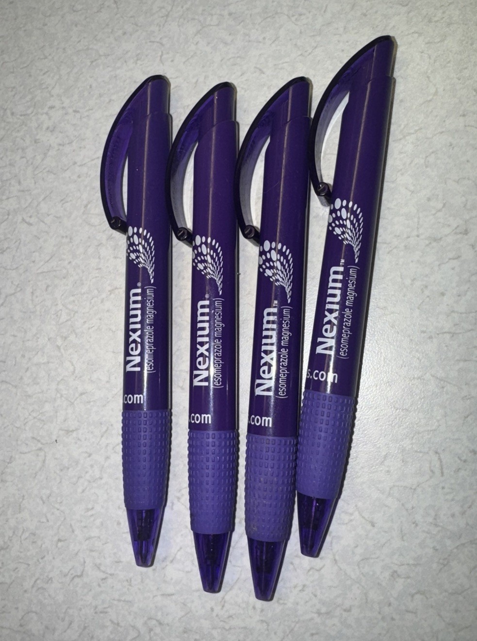 NEXIUM ESOMEPRAZOLE : Purple, Plastic, Pharmaceutical Promo – Lot of 4 Pens