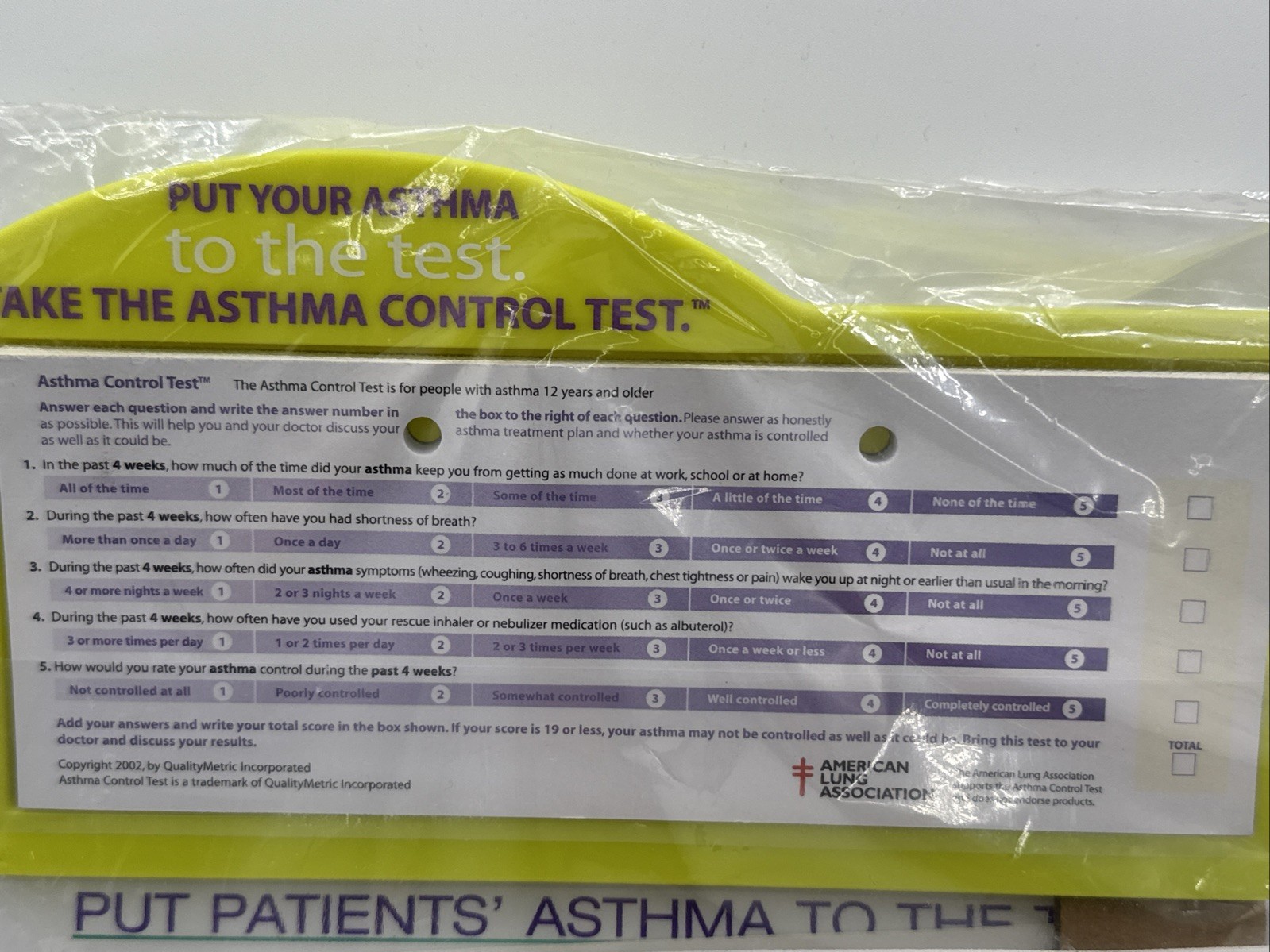 Vintage 2005 Advair Pharmaceuticals 16” Clipboard Drug Rep Promotional Sealed