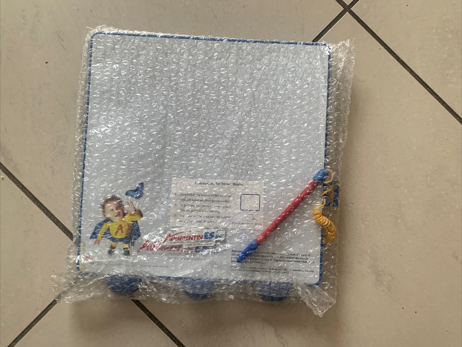 Magnetic White Board Augmentin Pharmaceutical Promotional New With Message Clips