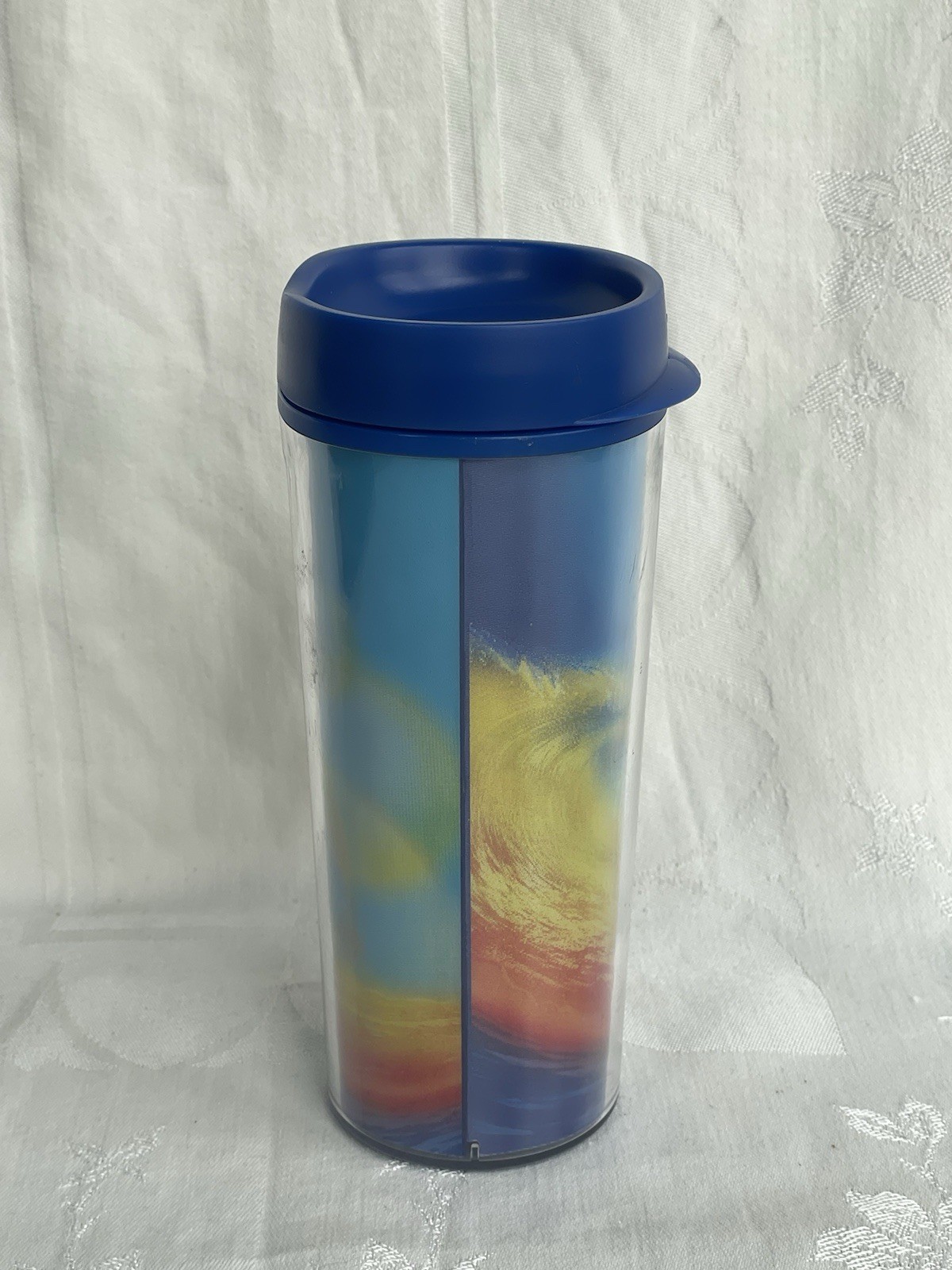 CRESTOR Drug Rep Travel Cup Tumbler Mug Lenticular Logo Pharmaceutical USA Made