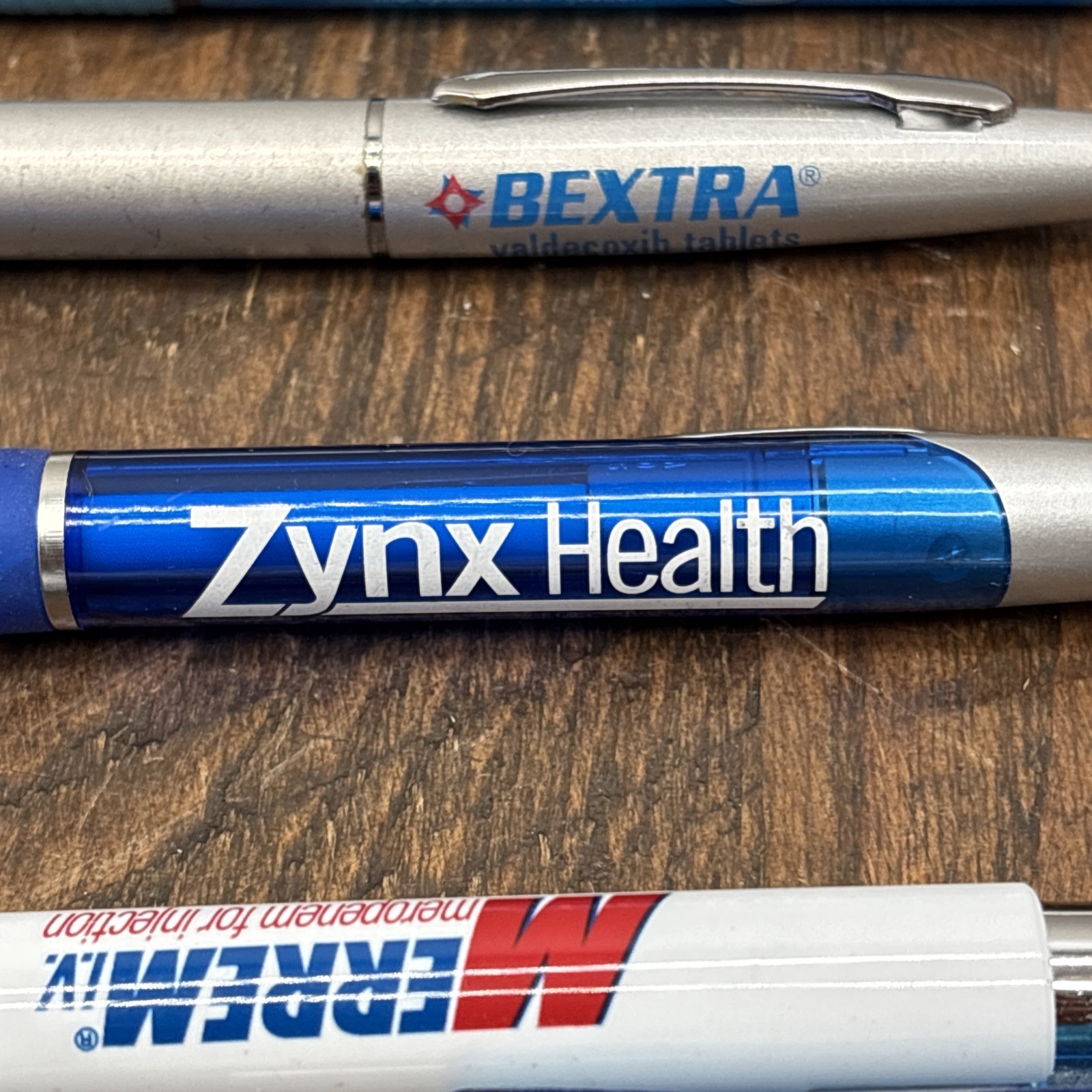 Lot 6 Pharmaceutical Drug Rep Pens Medical, Collectibles, Heavy Metal, Plastic