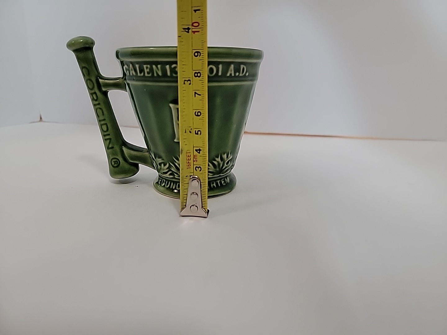 Vintage Schering Medicine Drug Store Ceramic Mug Pharmacy Rx Ad Display