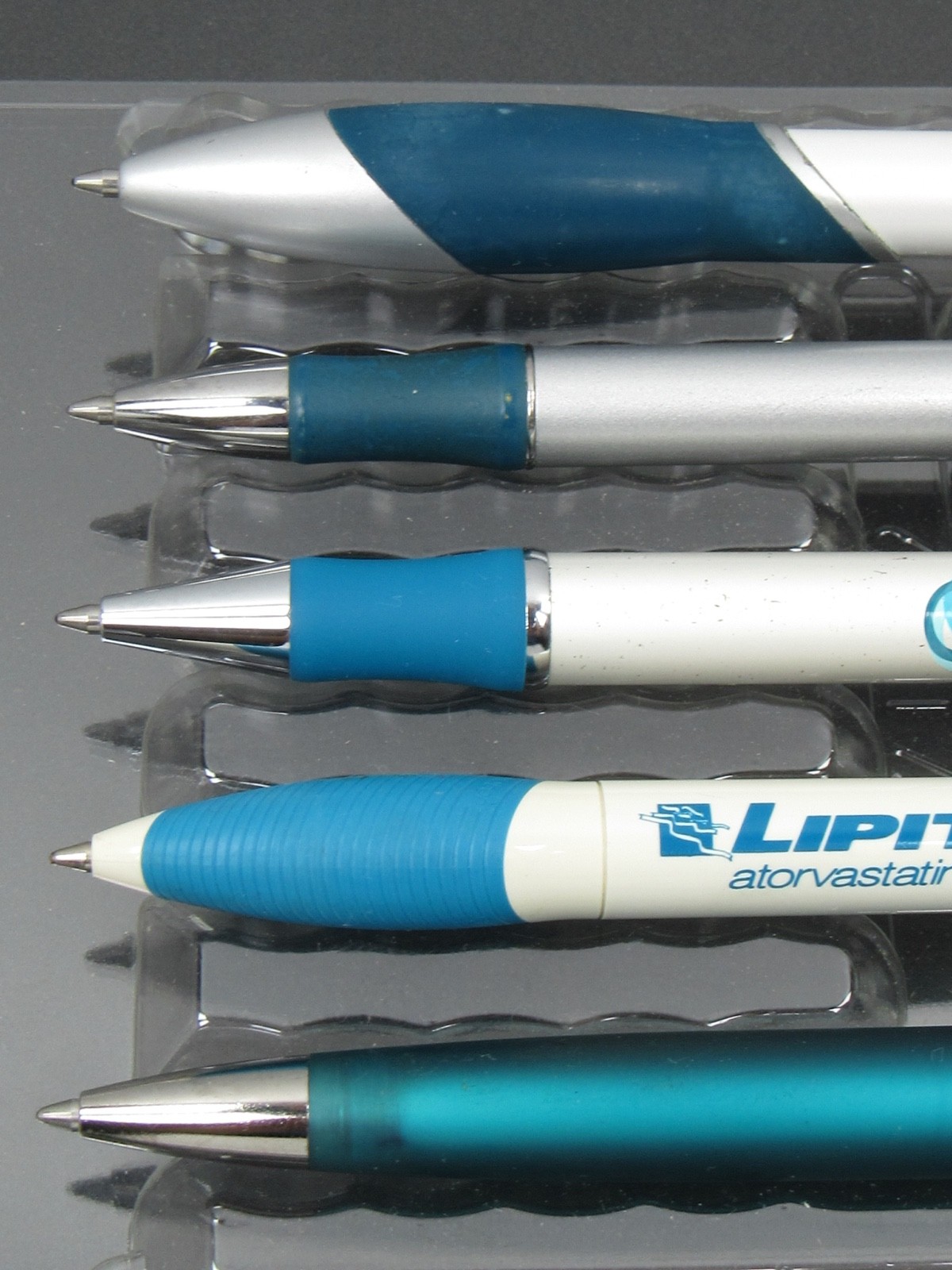 Lot of 5 Lipitor PENS Metal & Plastic Drug Rep Pharmaceutical Promo Advertising