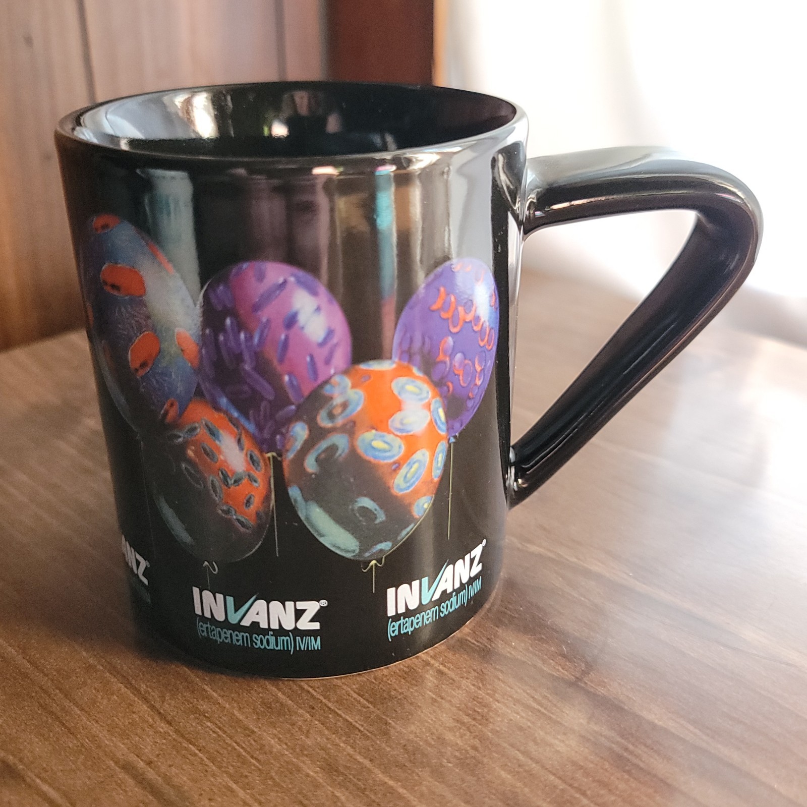 Pharmaceutical Drug Rep Coffee Mug Cup w/ Colorful Bacteria Image, Merck & Co
