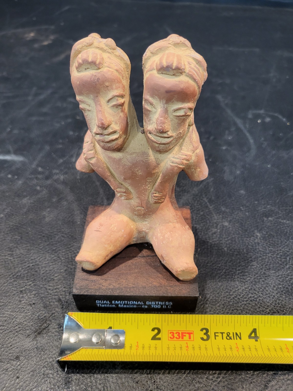 ETRAFON DUAL EMOTIONAL DISTRESS TERRACOTA FIGURE IN EXCELLENT CONDITION ( NEW )