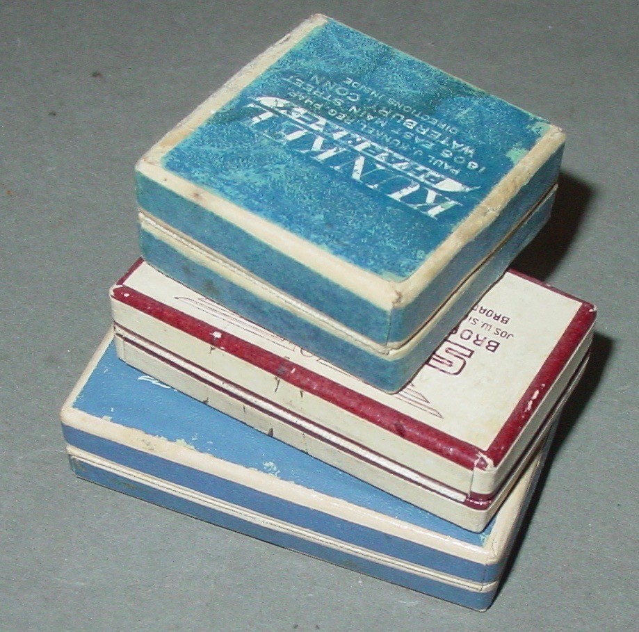 3 Vintage Cardboard Paper PHARMACY Prescription Drug Hinged Pill Box Mix Lot USA