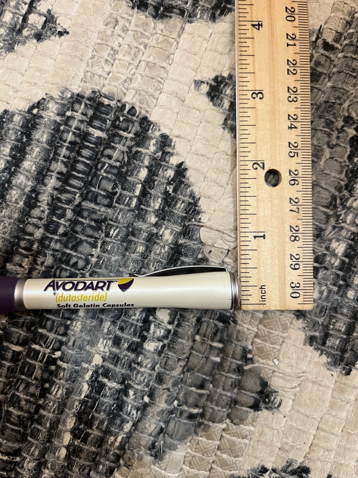 Avodart Purple Grip White Metal Twist Pharmaceutical Drug Pen Advertising NO INK