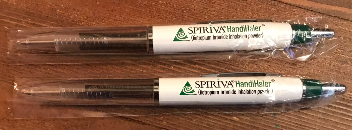 2 SPIRIVA PHARMACEUTICAL DRUG REP PENS LIGHT UP