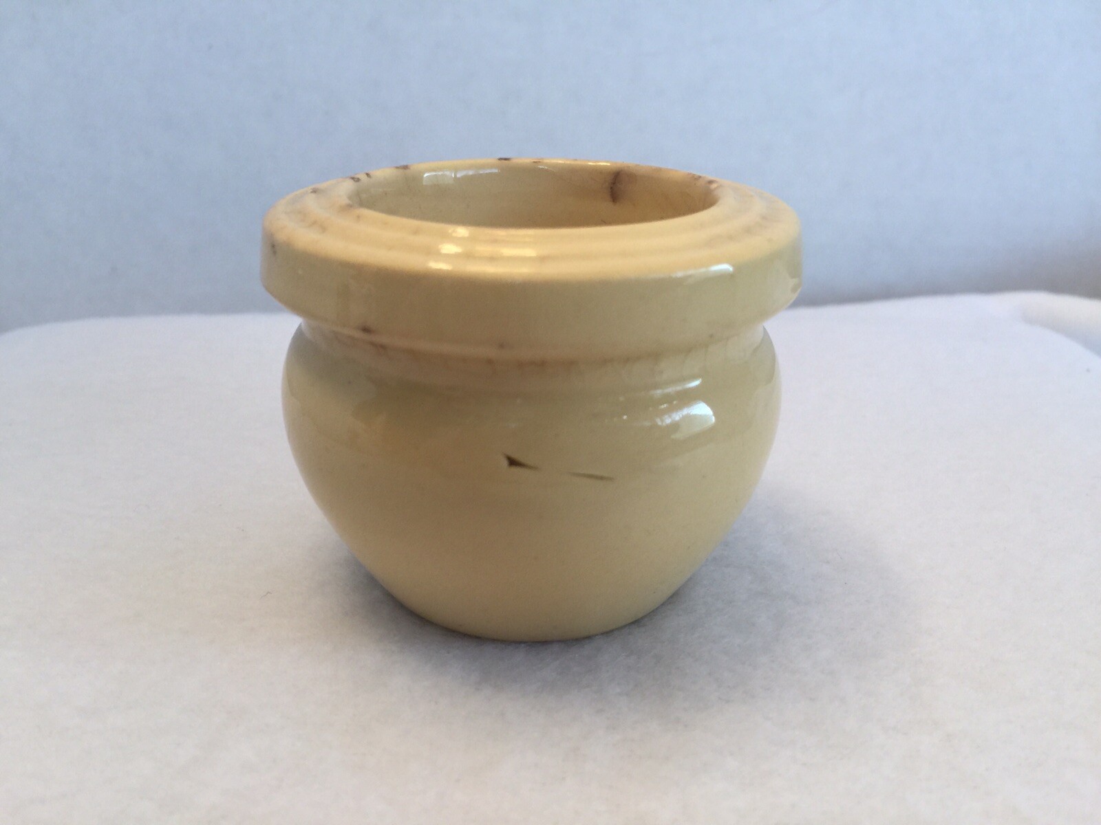 Apothecary Jar Small Heavy Thick Mortar No Pestle Vintage