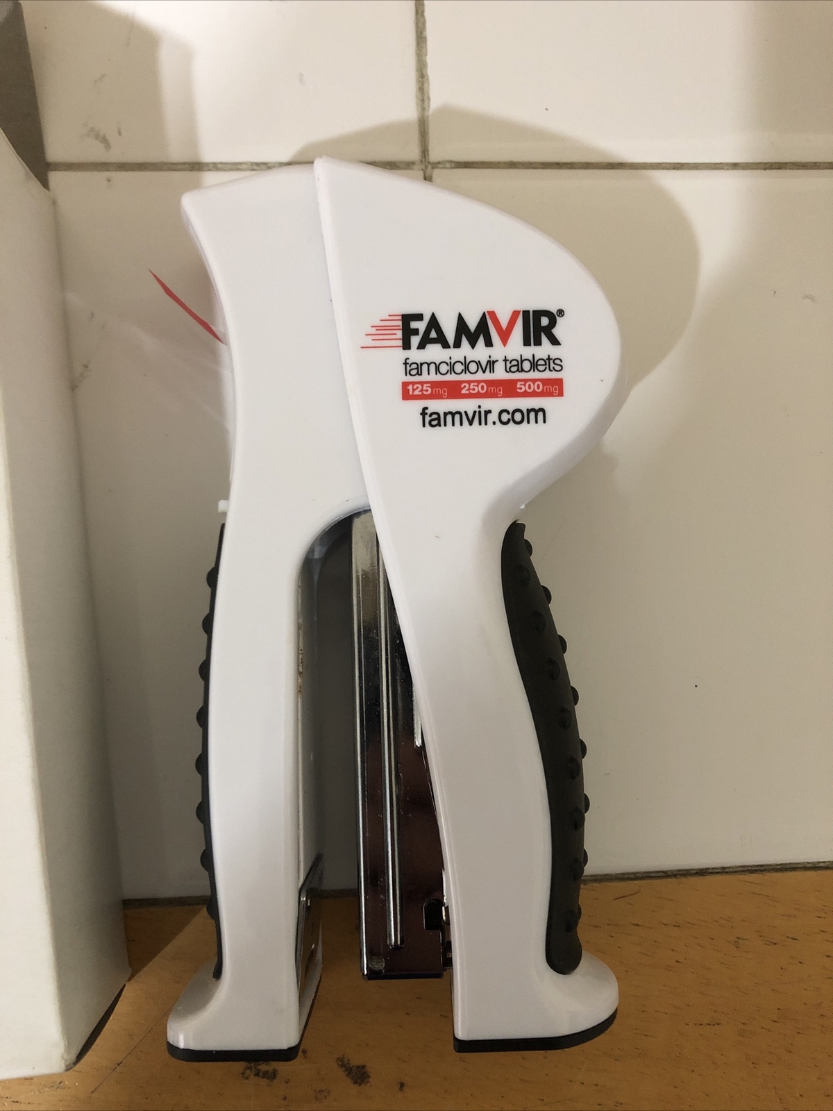 Vintage FAMVIR Stapler Drug Rep Pharma Advertising NEW.