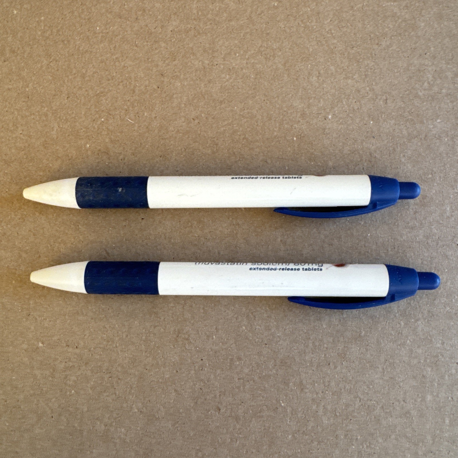 Lot Of 2 Drug Rep Pen LESCOL XL Pharmaceutical Advertising Collectible