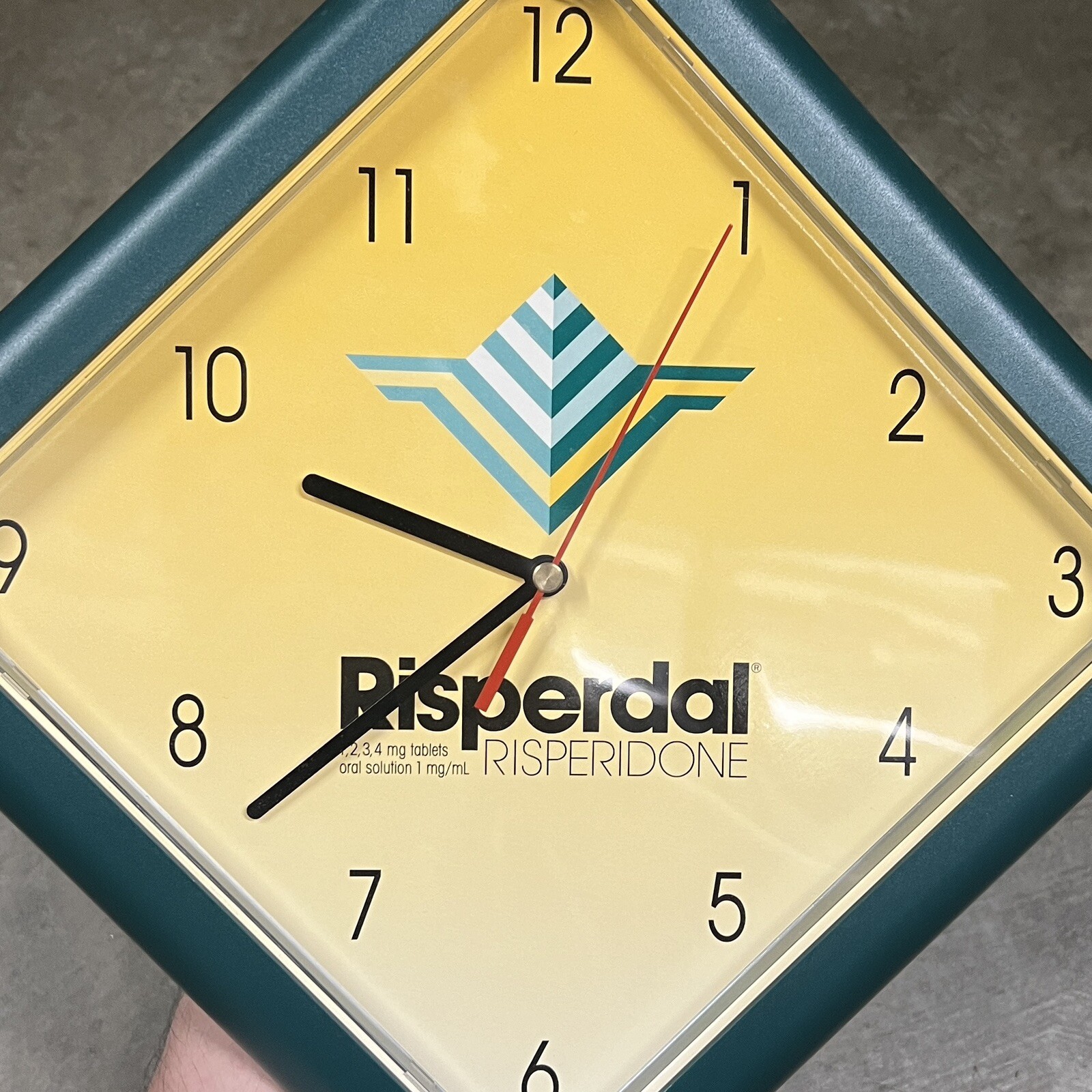 Risperdal Risperidone RARE Drugs Clock Pharmaceutical Drug Rep Advertising VTG