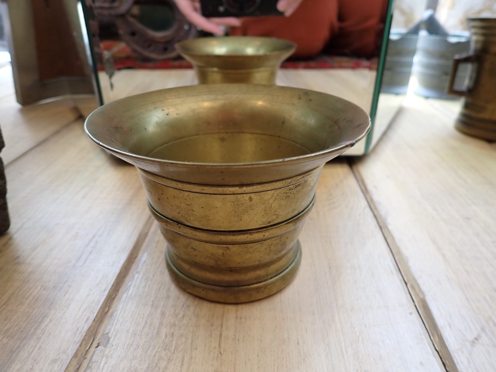 Antique Brass Apothecary Mortar circa 19th Century Great Patina!