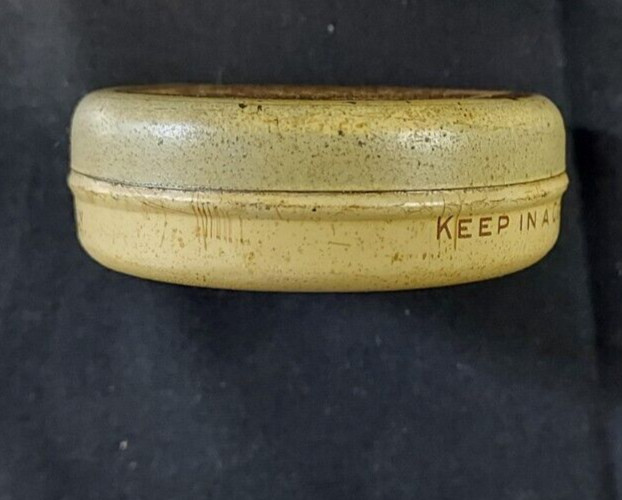 Old EMPTY Advertising Medicine Tin CADUM Ointment Omega Chemical Co New York