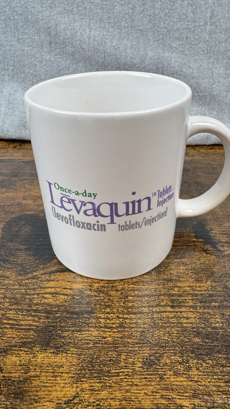 Levaquin Leva-pak Pharma Doctor Giveaway Ceramic Coffee Mug Tea Cup RARE