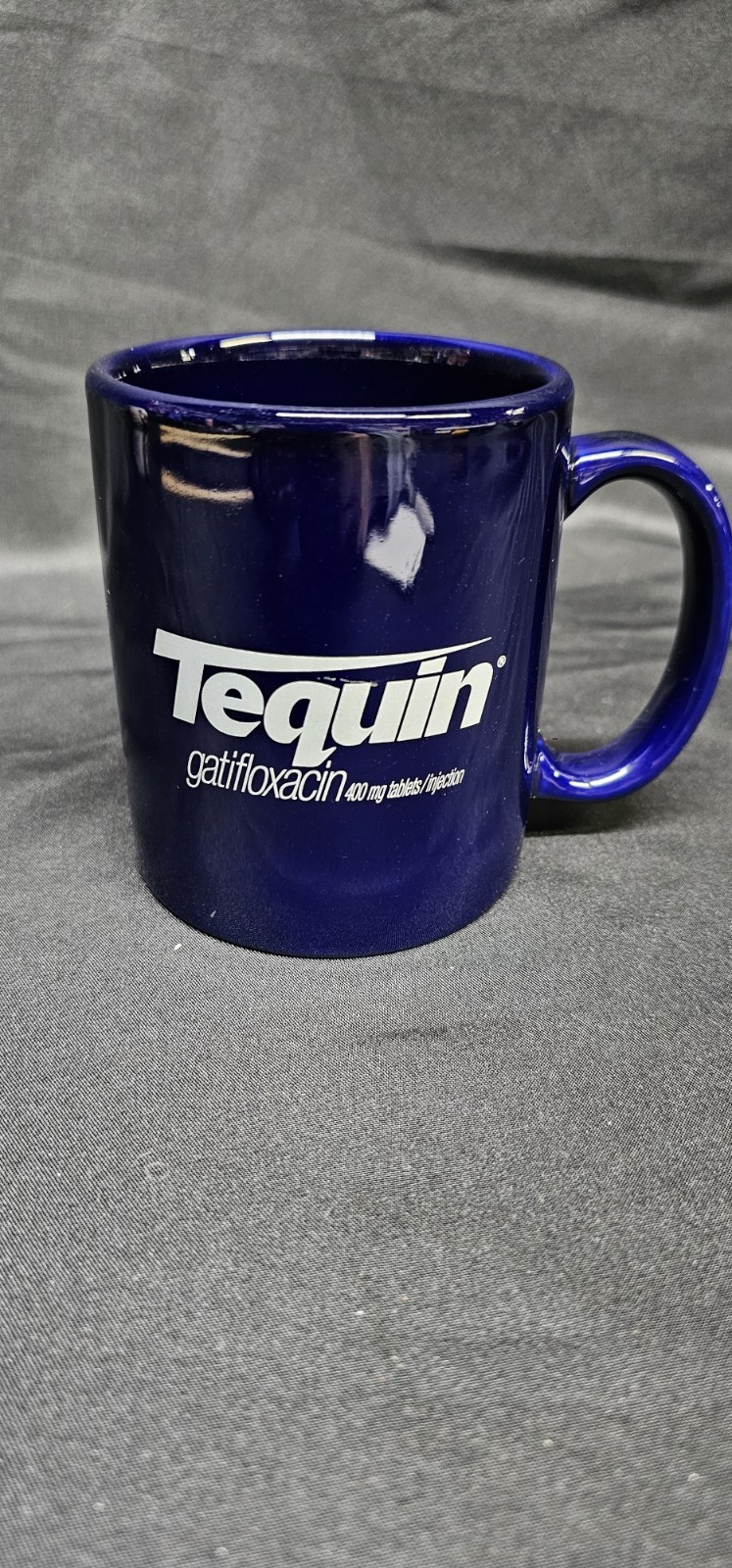 Vtg Pharma Mug Tequin Gatifloxacin Bms Collectible Discontinued Drug Rep Swag