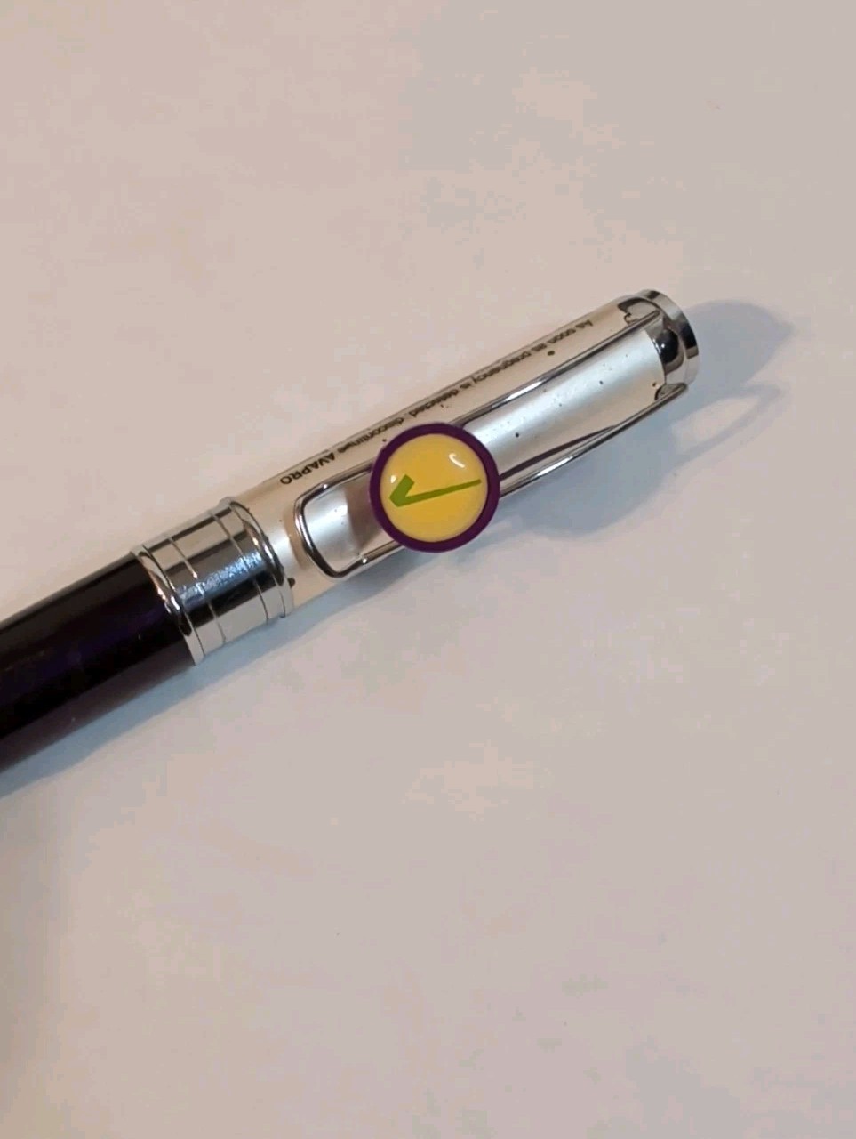 Avapro Metal Heavy Purple Pen Drug Rep Representative Twist To Write Irbesartan