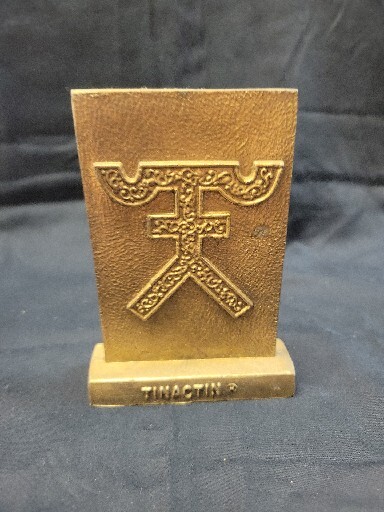 VINTAGE PHARMACEUTICAL TINACTIN METAL PAPERWEIGHT