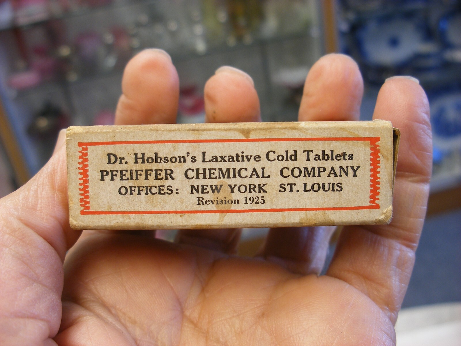 Antique Vtg Medical Dental Pharmacy – Dr. Hobson’s Laxative Tablets Box