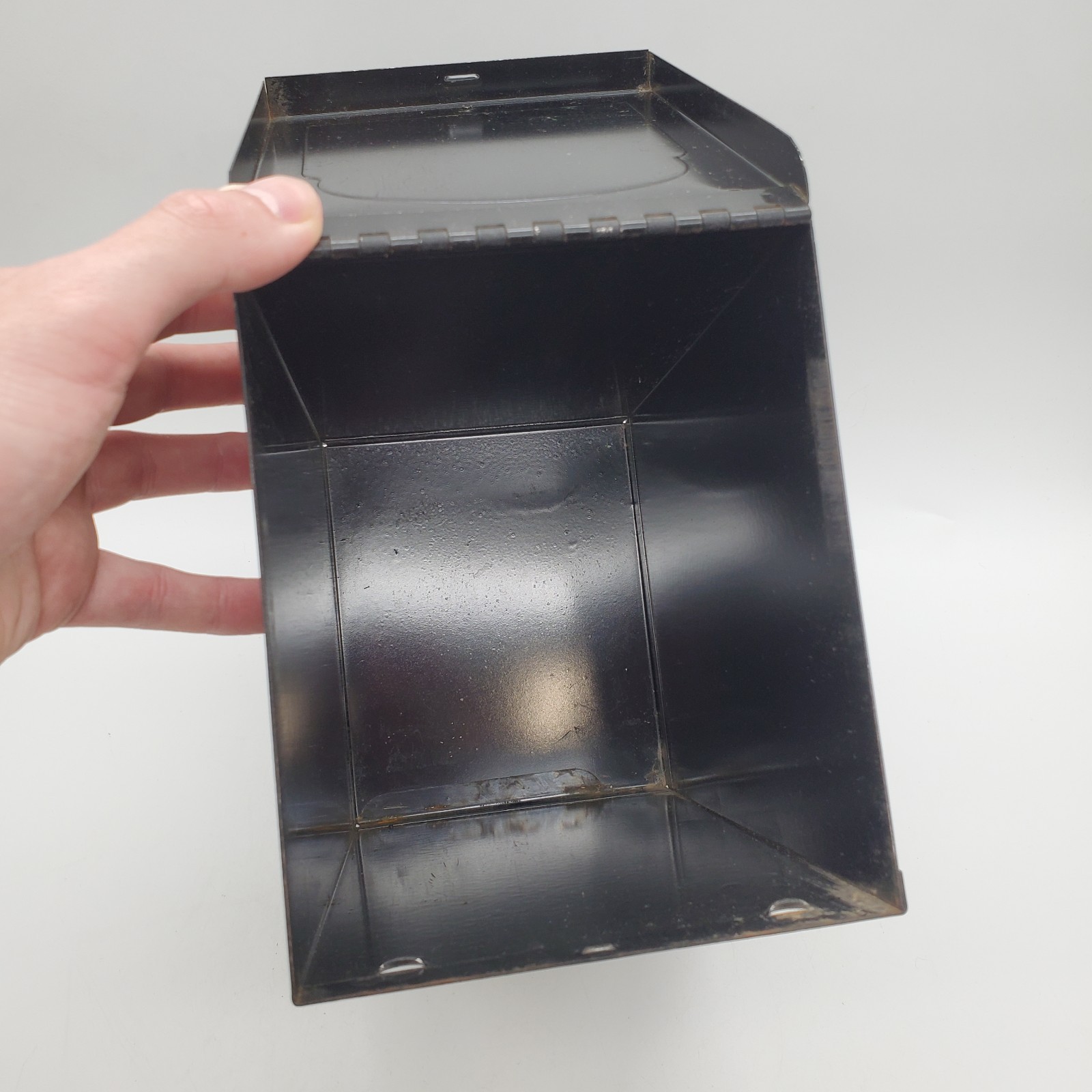 Vintage Black Metal Drugpak Rx Prescription Record File Pharmacy Box, Apothecary