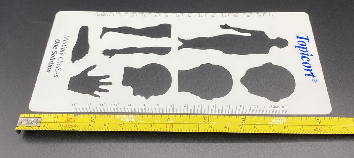 Vintage Pharmaceutical Drug Rep Topicort Ruler Anatomical Charts Plastic Retro