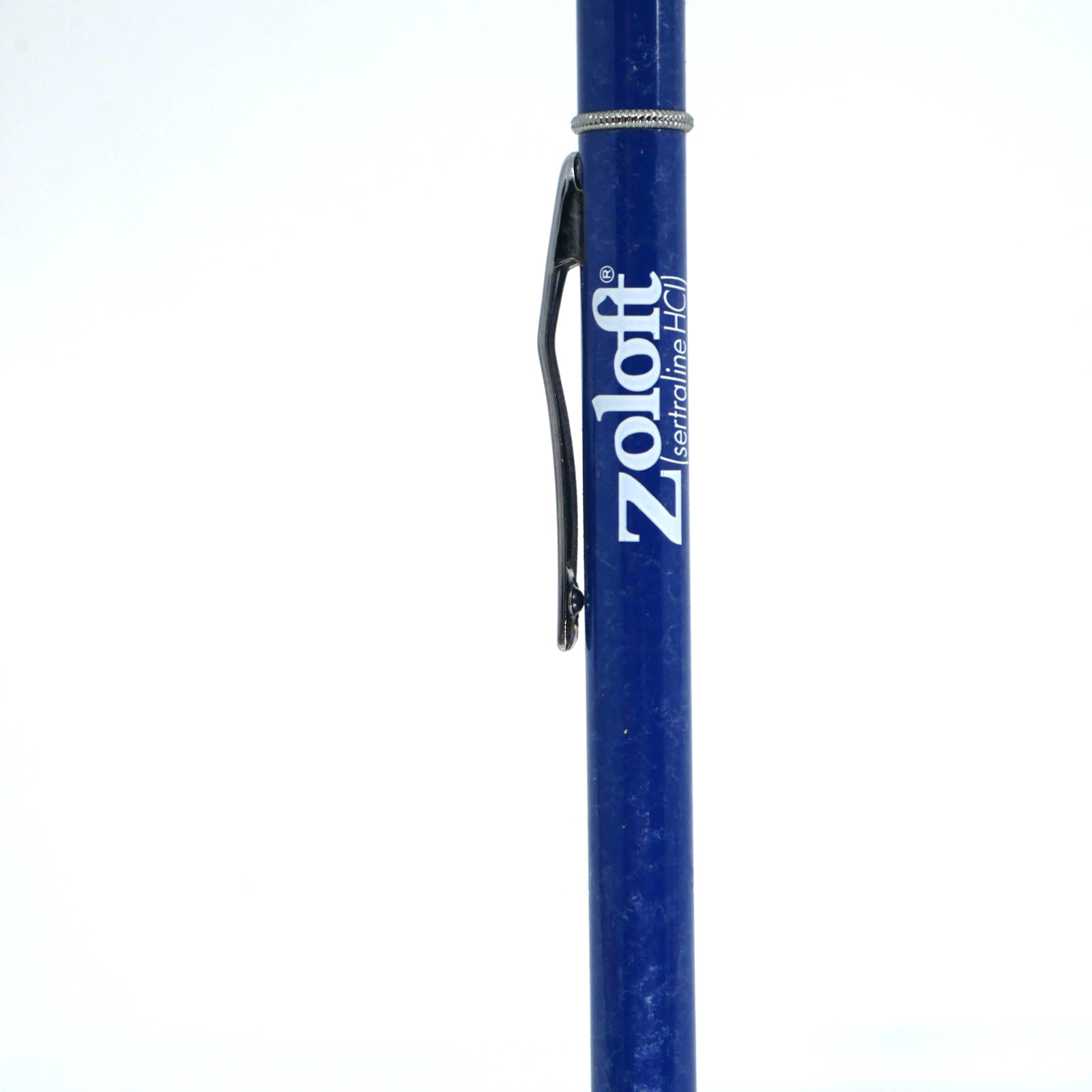 ZOLOFT Drug Rep Pharmaceutical Advertising Pen Metal blue light marbling design
