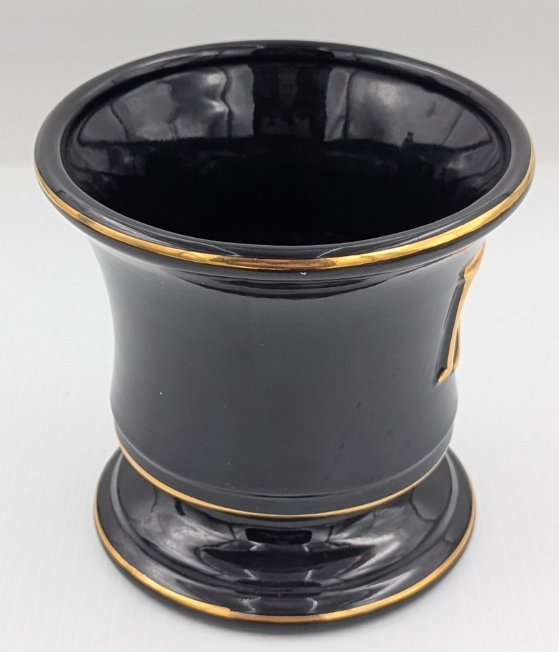Vintage Pharmacy Mortar “Fashioned by Blair” 1950s Black Large 6″ – No Pestle