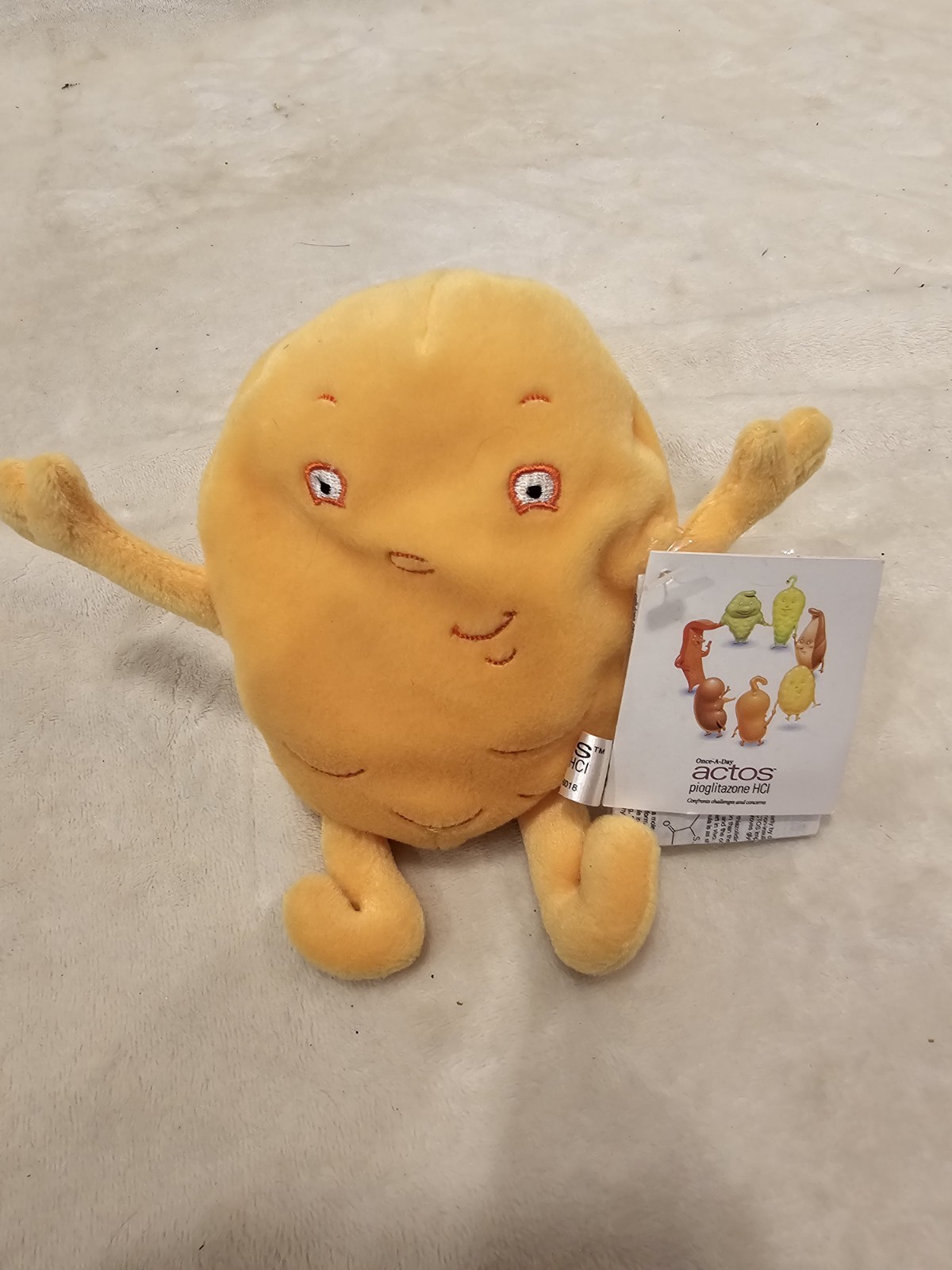 New Actos Pharmaceutical Drugs Advertising Promotional Plush Lot of 6 with tags~