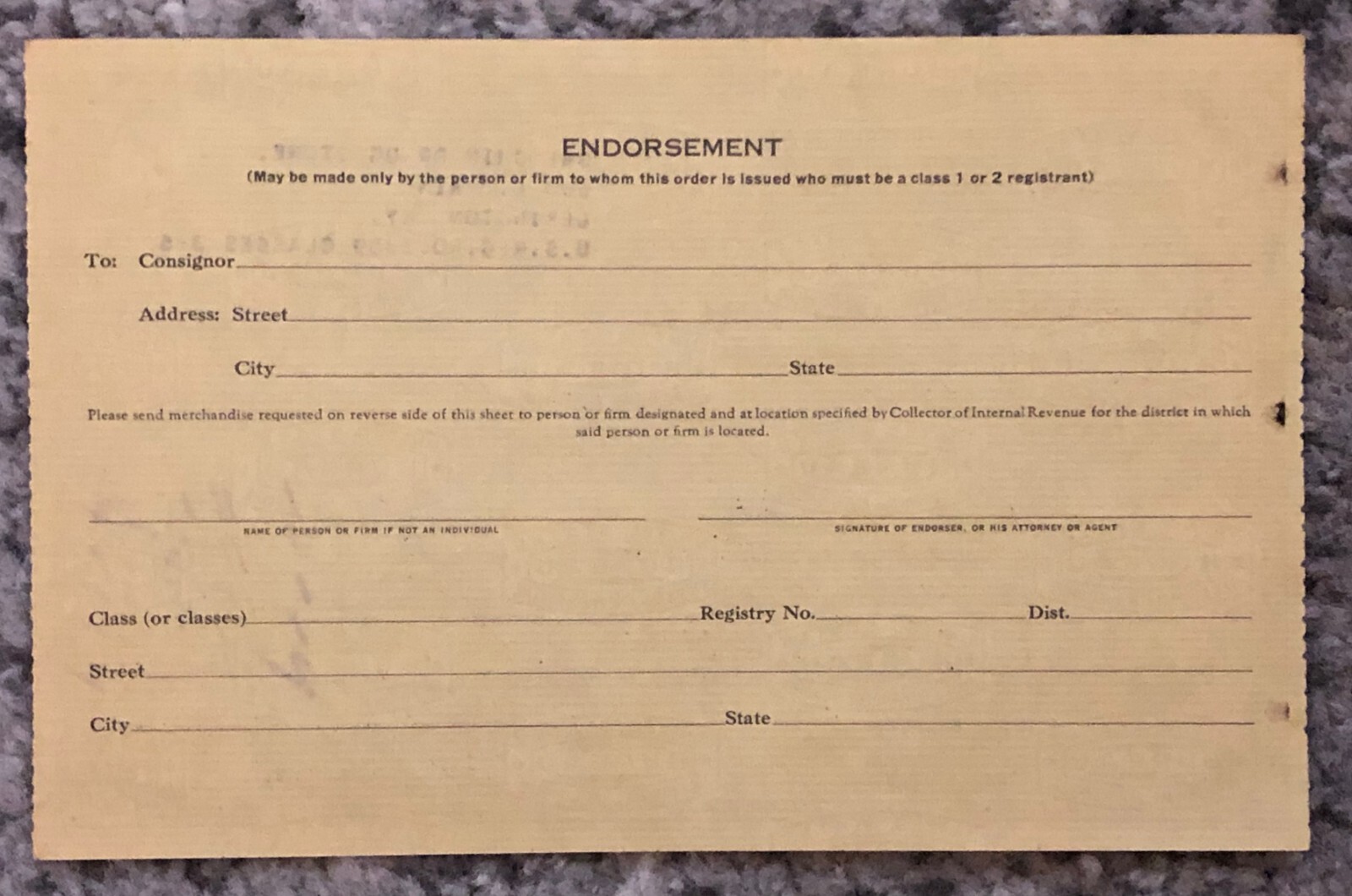 Vintage Opium Form July 31, 1952 US Treasury Dept. Drugstore Doctor Medical