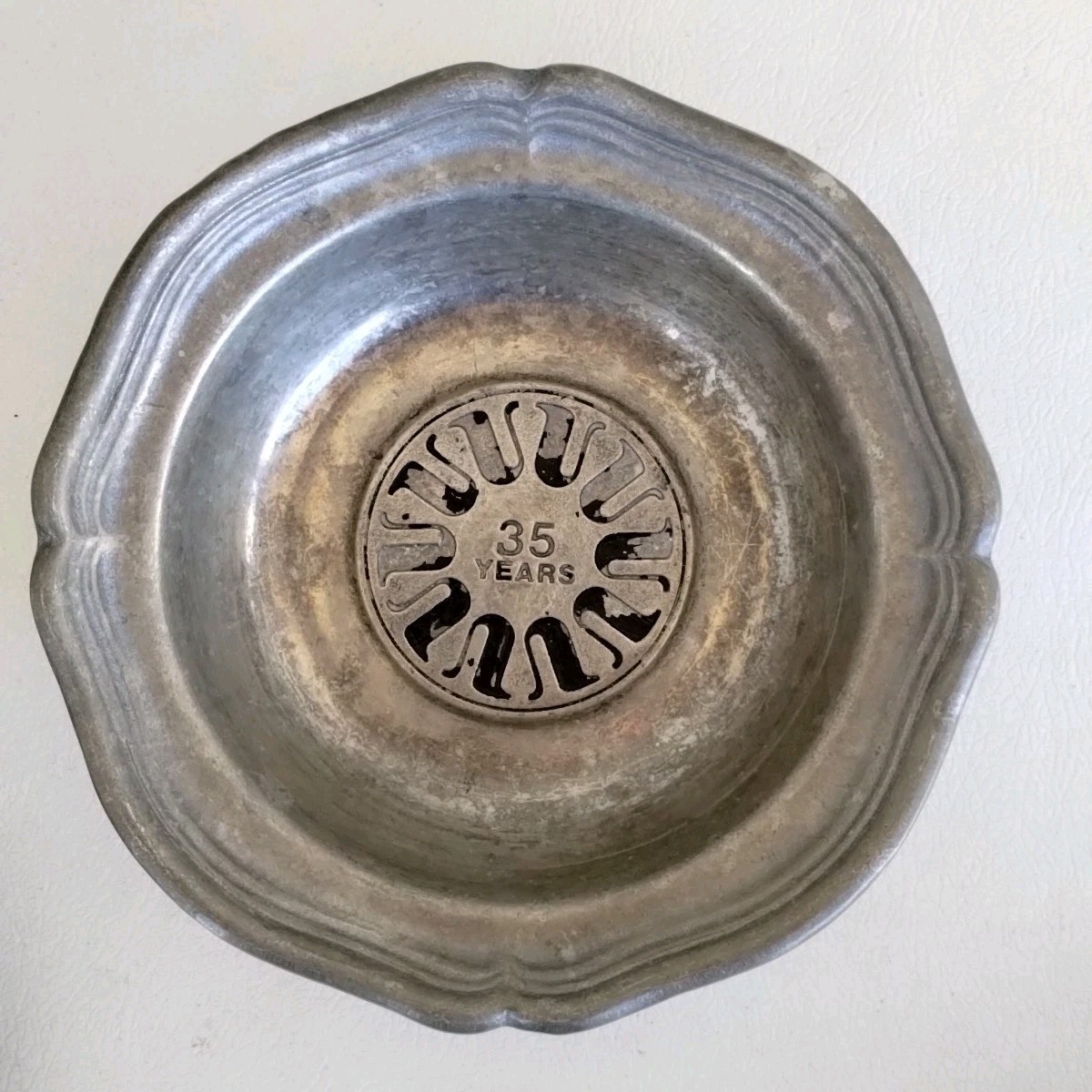 The Upjohn Company 35 Year Armetale Service Award Engraved 5 Pc Salad Bowl Set
