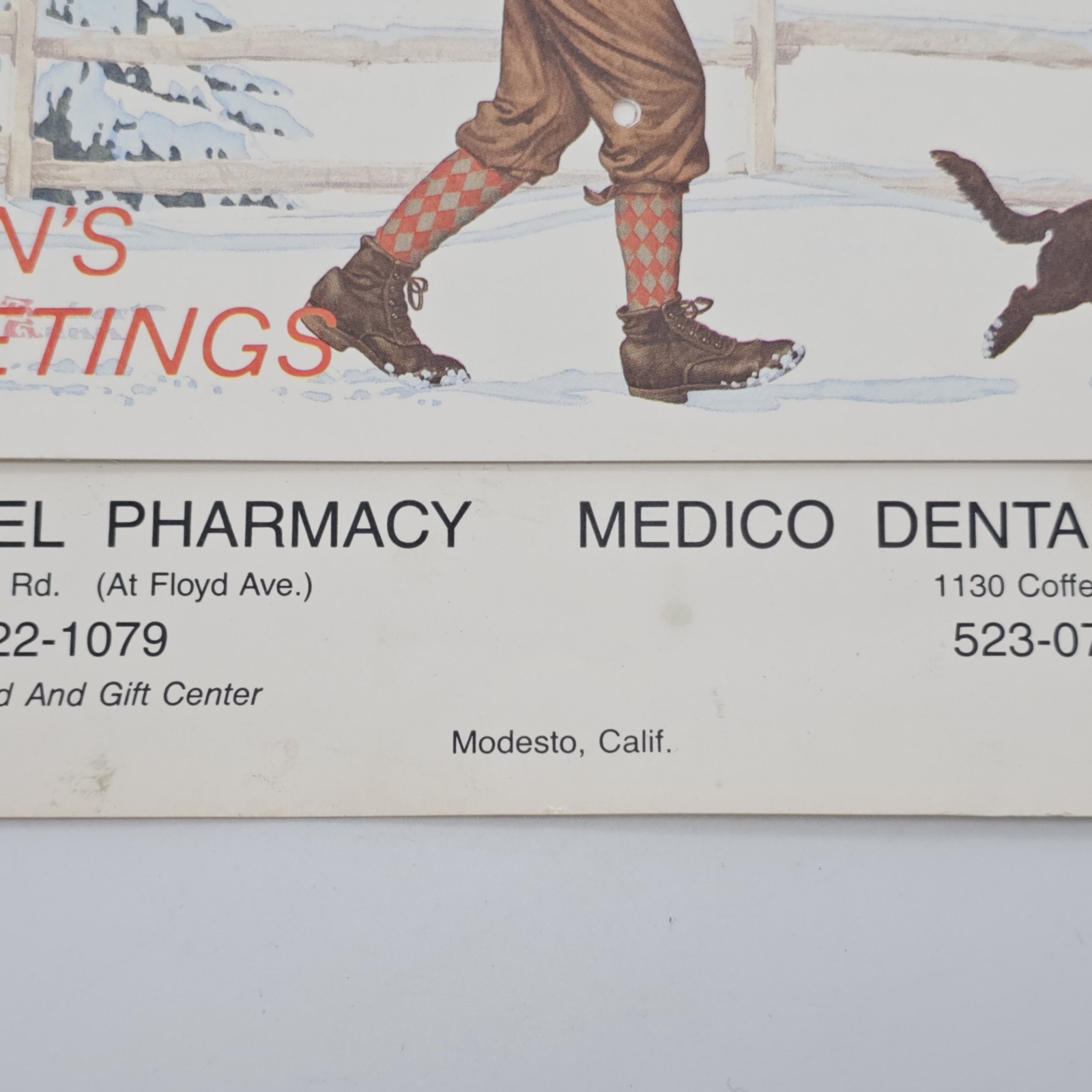 VTG 1989 Valu•Rite Calendar MODESTO, CA The Model Pharmacy Medico Dental COUPONS