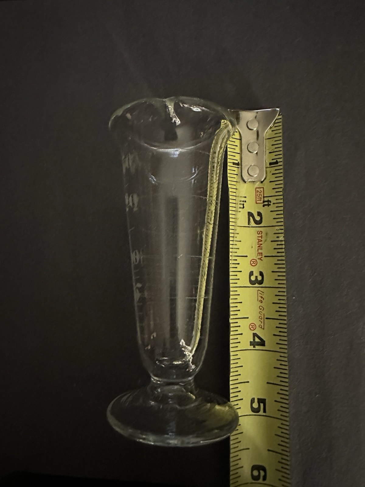 Phenix Graduated Clear Glass Apothecary Footed Beaker Etched 30mL