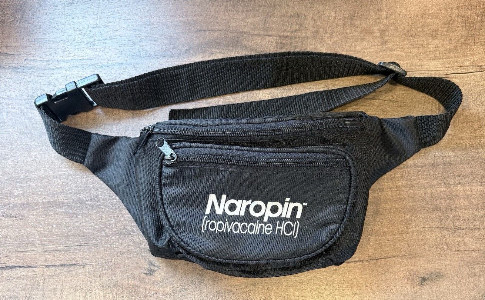 NAROPIN Black Fanny Pack Drug Pharmaceutical Rep Promo Advertising Adjustable