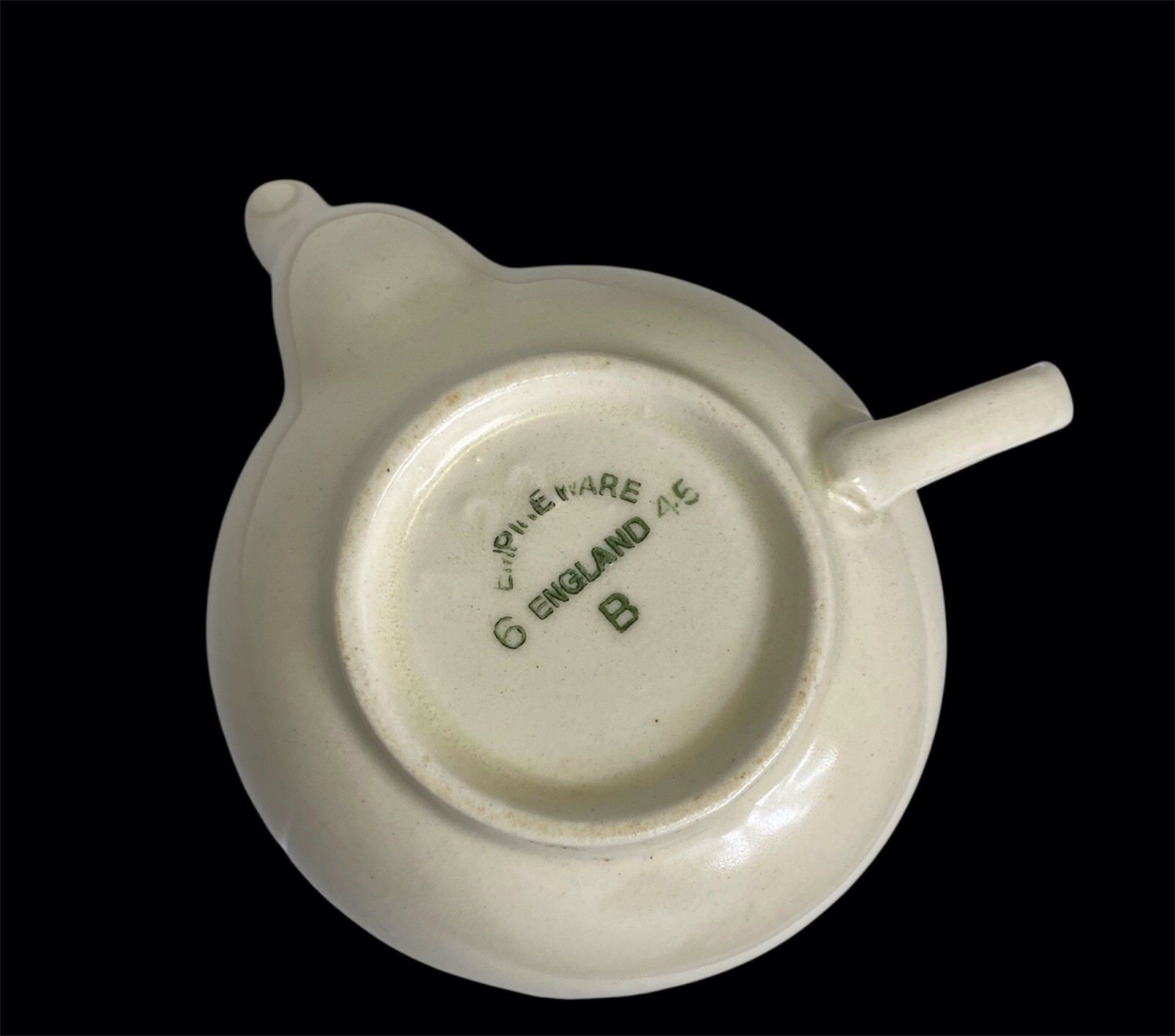 Empire Ware England Ivory Scalloped Invalid Feeder Apothecary Pharmacy Rx