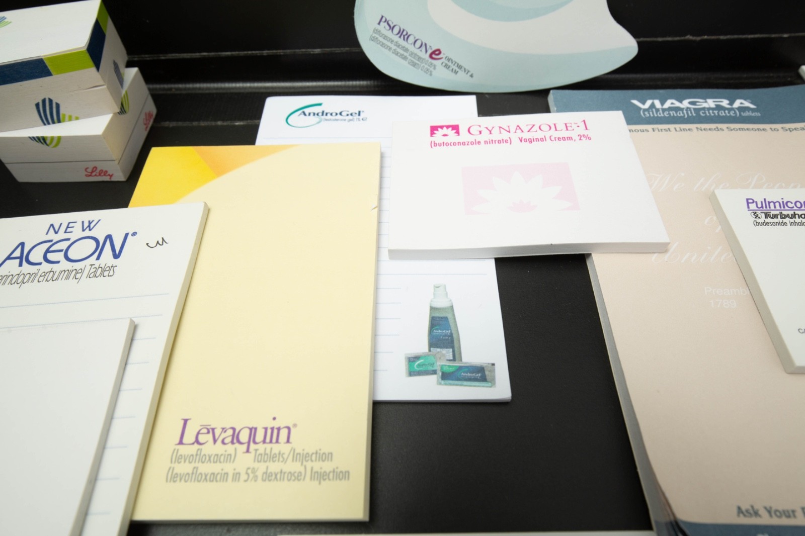 Drug Rep Pharmaceutical Partial Sticky Notes Stapler Pharma Lot Vtg