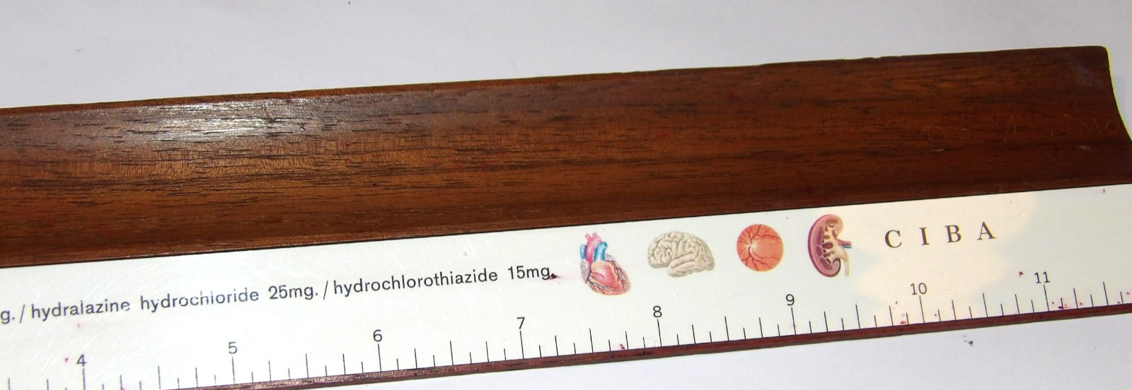 4 VINTAGE 1960s-70s PHARMACUTICAL ADVERTISING RULERS! CIBA/LILLY/PARKE-DAVIS!