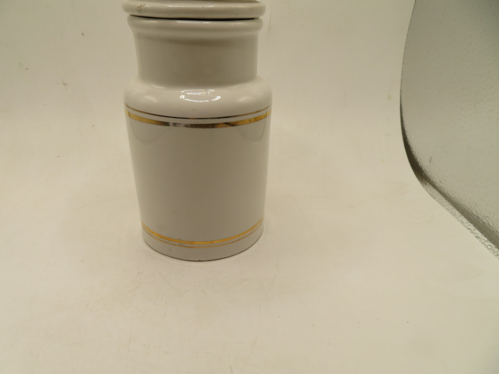 1960s Ceramic Apothecary Pharmaceutical Jar Trandate Labetalol HCI/Glaxo GIFT DR