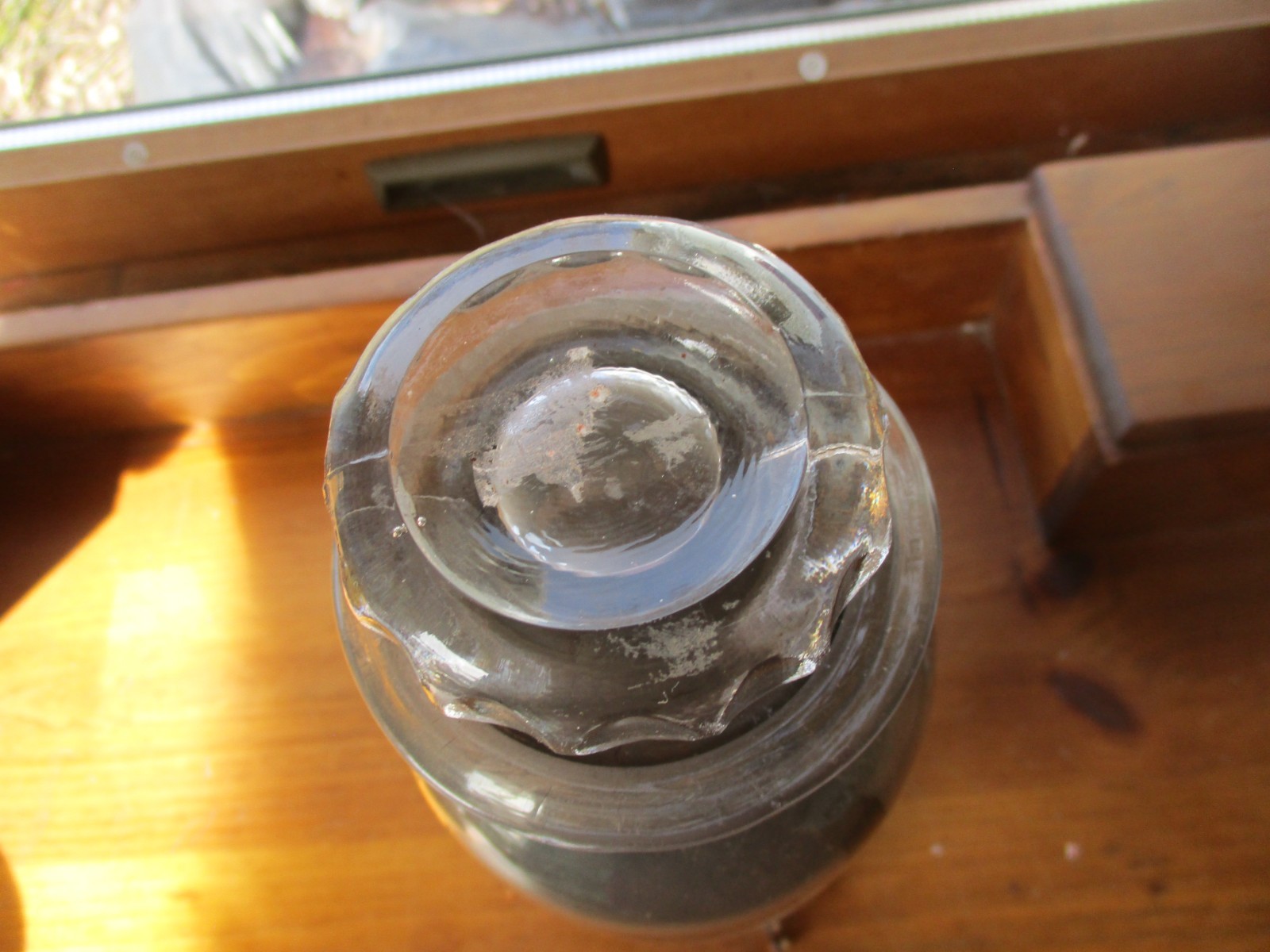 VTG MERCANTILE APOTHECARY GENERAL STORE PHARMACY GLASS DRUG BOTTLE JAR w/LABEL