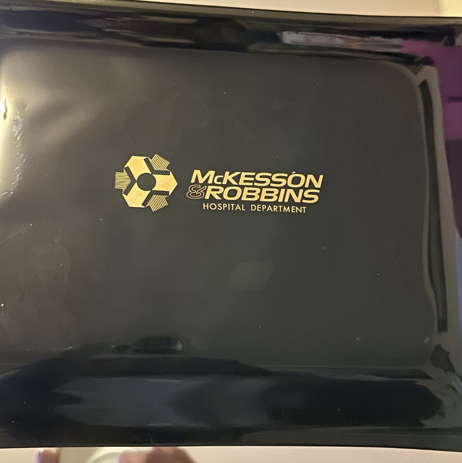 Vintage Medical Glass Tray Advertising McKesson Doctor Hospital Supplies